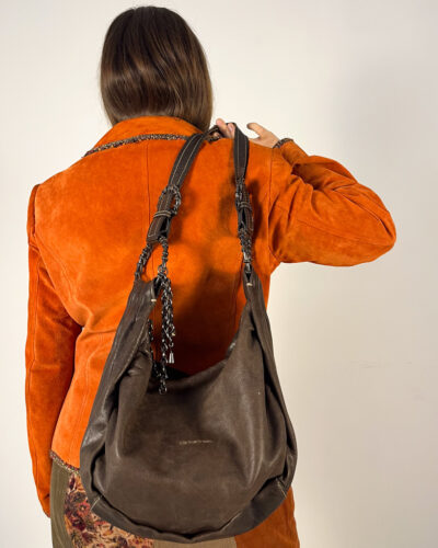 Bolso de piel marrón Giana