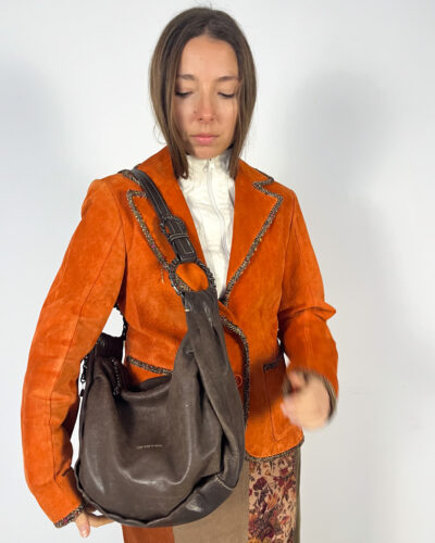 Bolso de piel marrón Giana