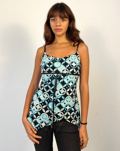 Top graphic geo silk Flux