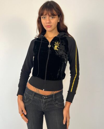 Sudadera velvet zip Raven